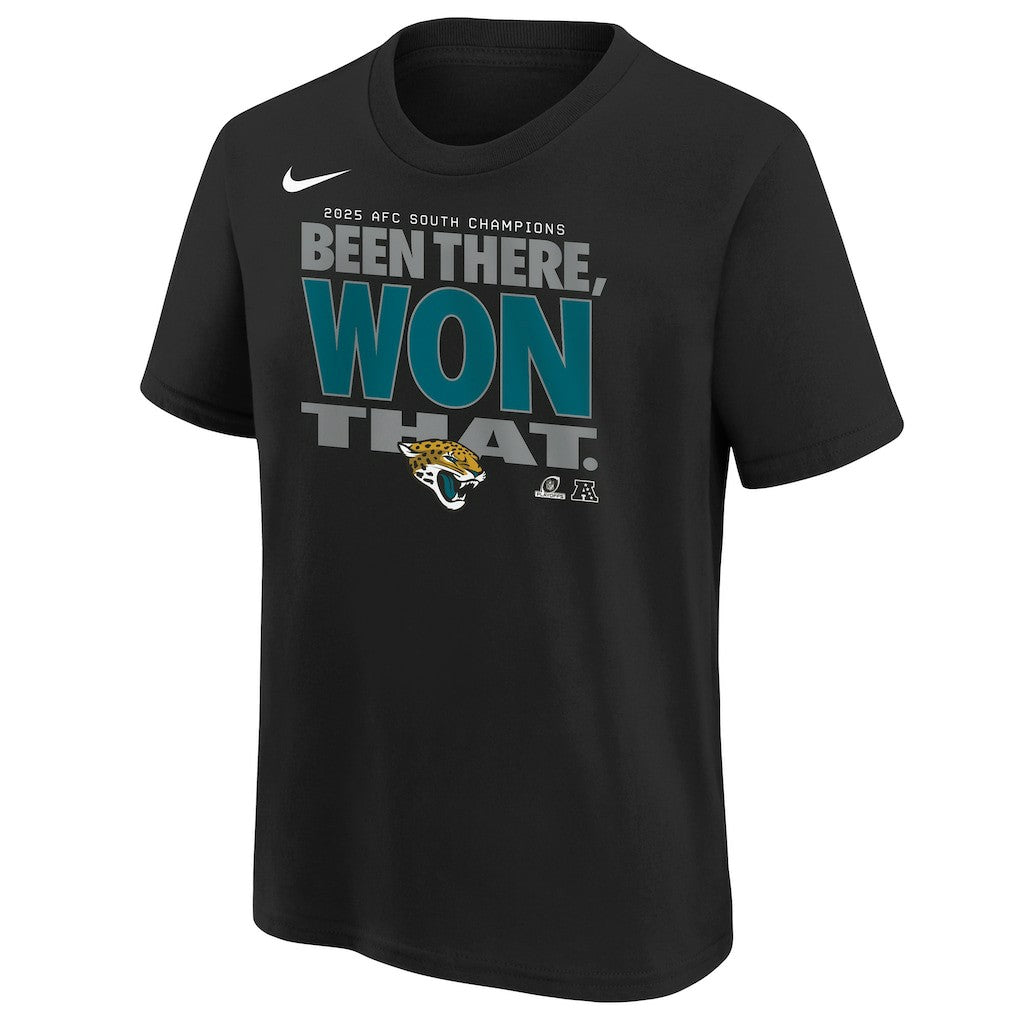 Jacksonville Jaguars Youth 2025 AFC South Division Champions Locker Room Trophy Collection T-Shirt - Black | Nike online