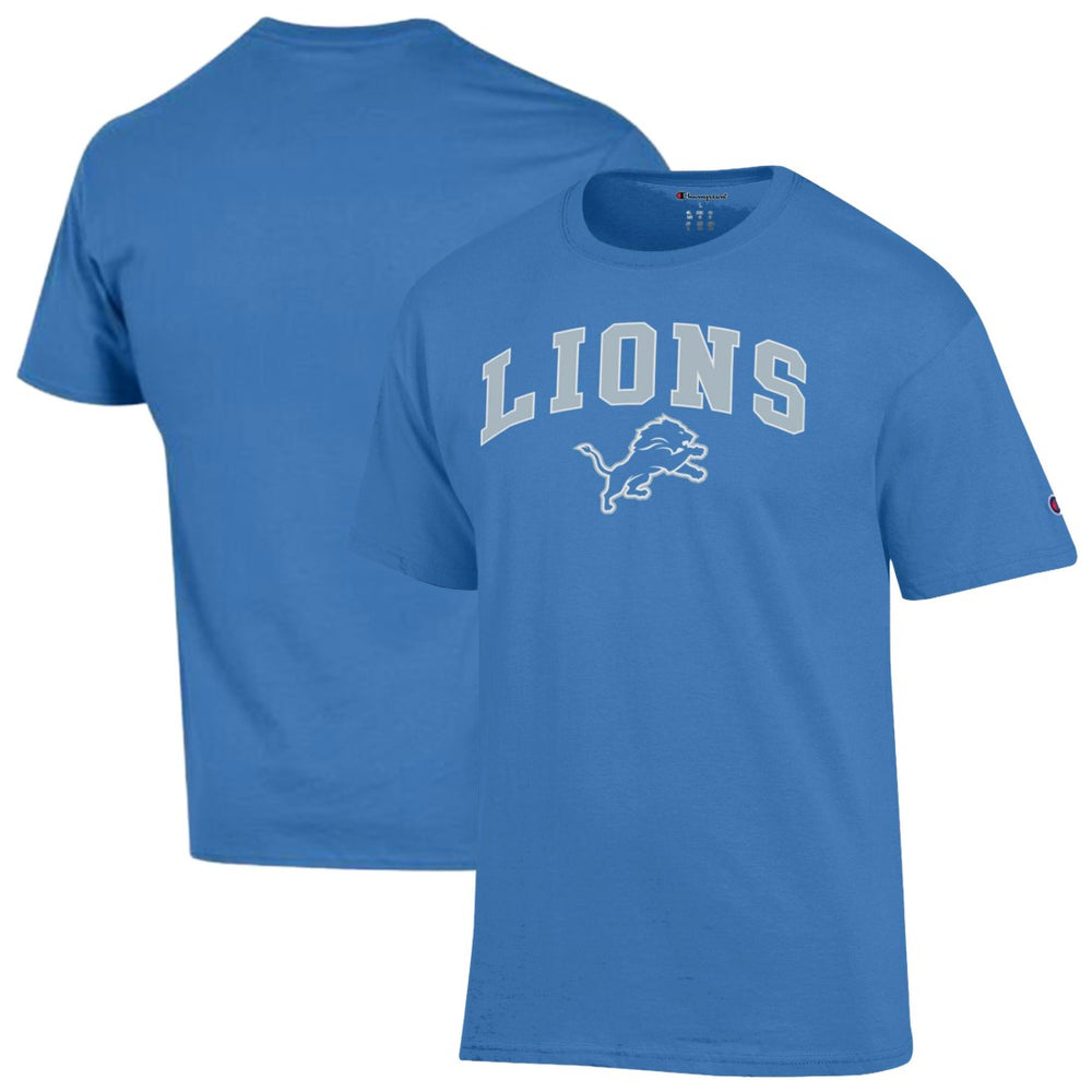 Detroit Lions Champion Arch Over Logo T-Shirt - Blue for sale