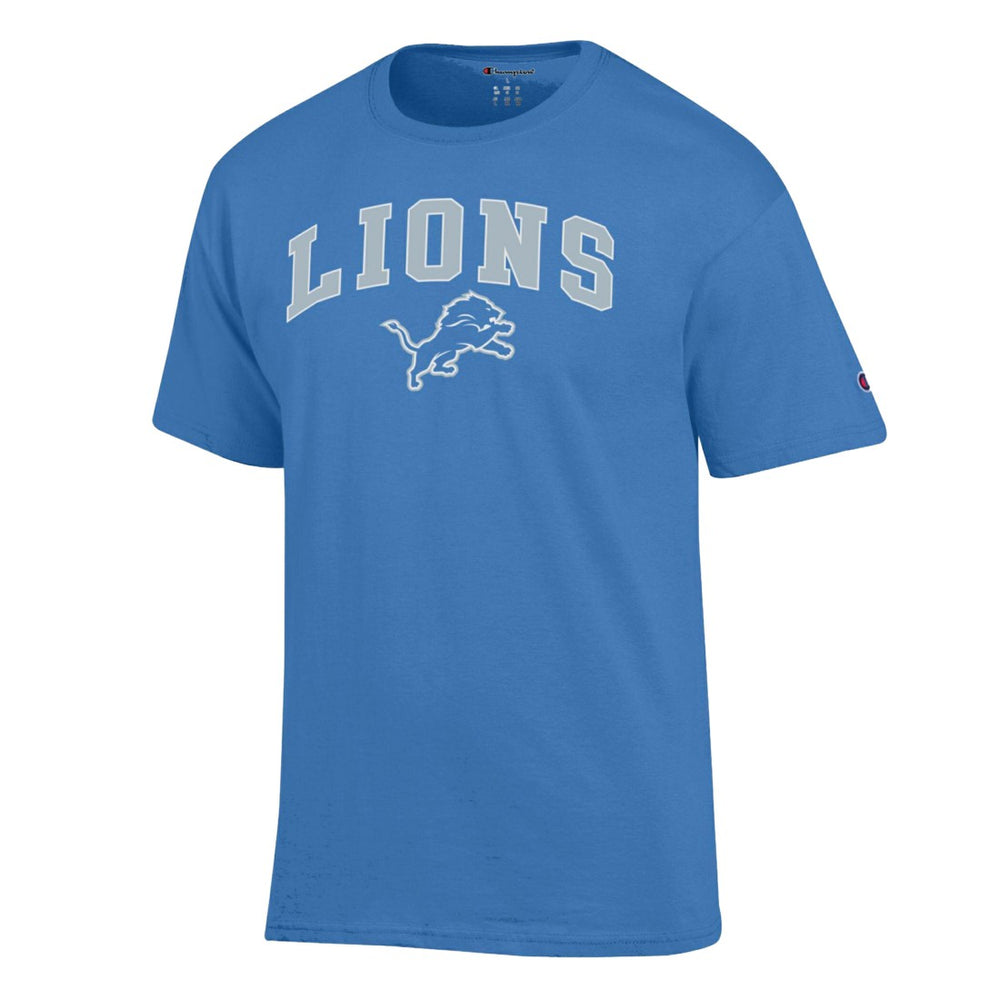 Detroit Lions Champion Arch Over Logo T-Shirt - Blue for sale
