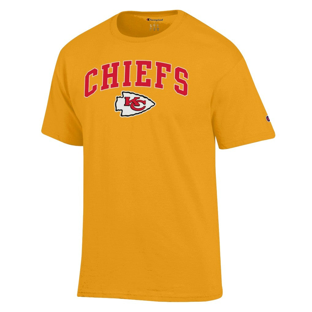Kansas City Chiefs Champion Arch Over Logo T-Shirt - Gold for sale