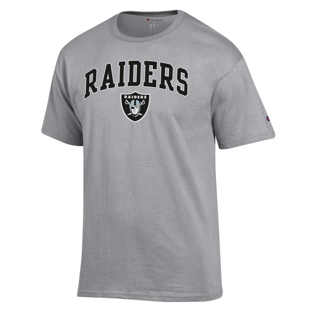 Las Vegas Raiders Champion Arch Over Logo T-Shirt - Gray for sale