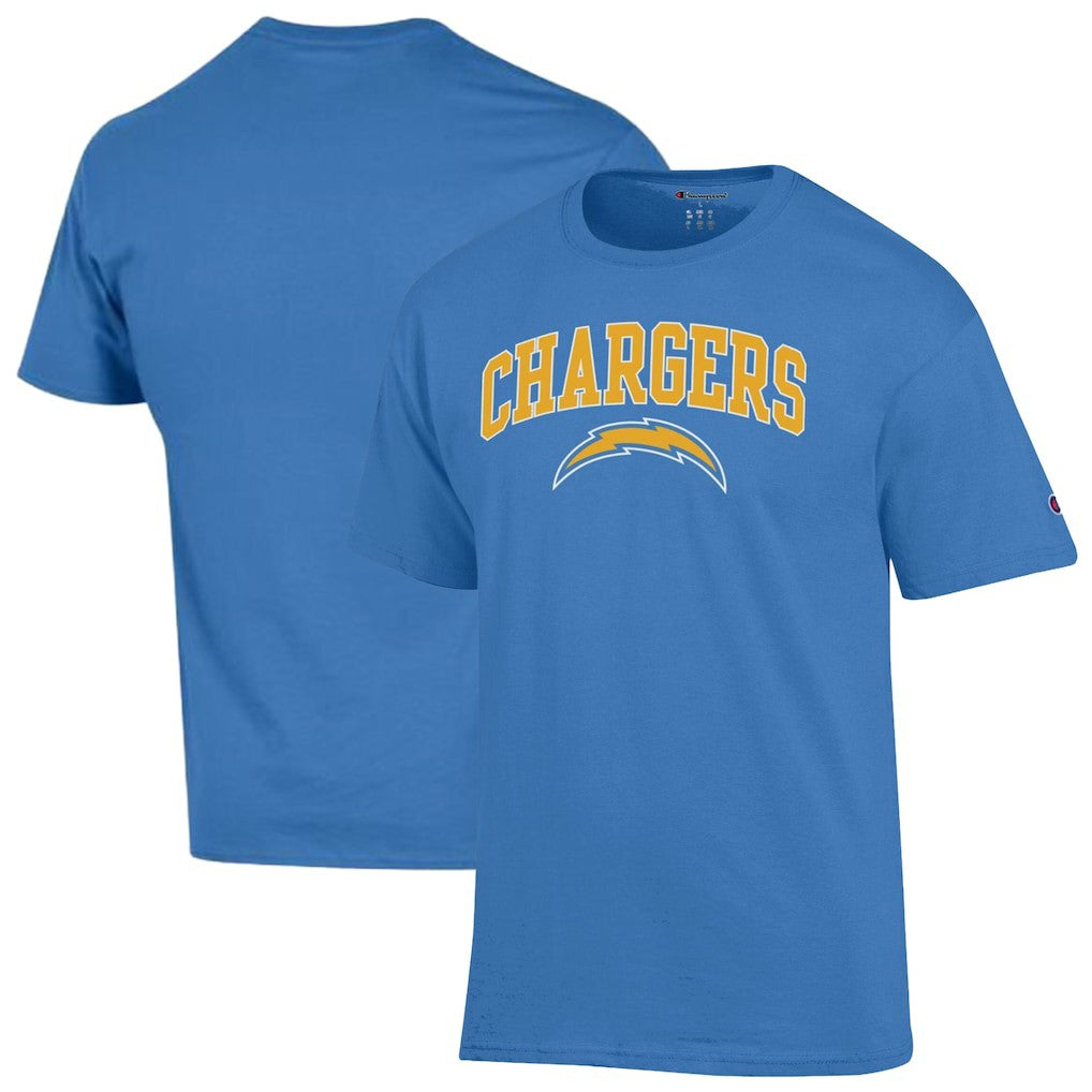 Los Angeles Chargers Champion Arch Over Logo T-Shirt - Powder Blue sale
