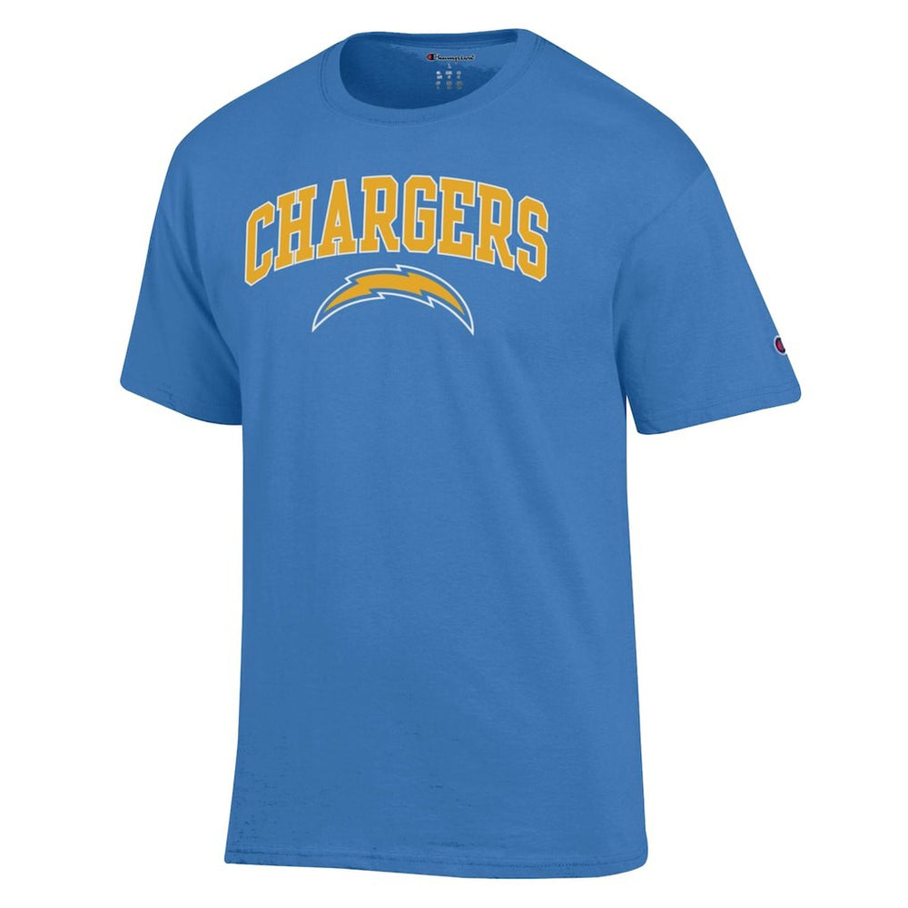 Los Angeles Chargers Champion Arch Over Logo T-Shirt - Powder Blue sale