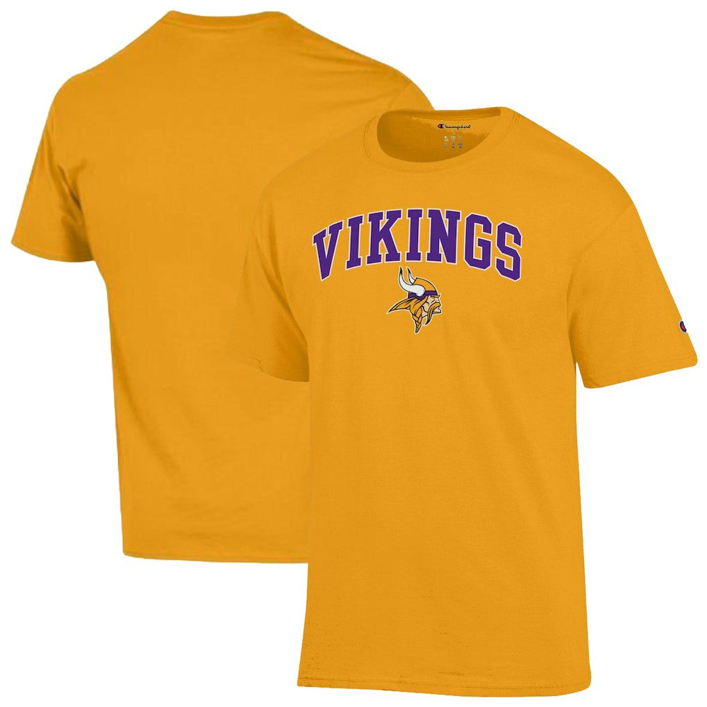 Minnesota Vikings Champion Arch Over Logo T-Shirt - Gold on sale