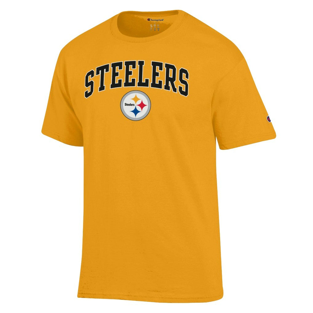 Pittsburgh Steelers Champion Arch Over Logo T-Shirt - Gold for sale