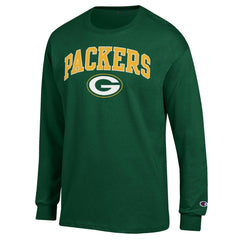 Green Bay Packers Champion Arch Over Logo Long Sleeve T-Shirt - Green for sale