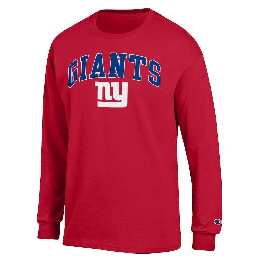 New York Giants Champion Arch Over Logo Long Sleeve T-Shirt - Red outlet