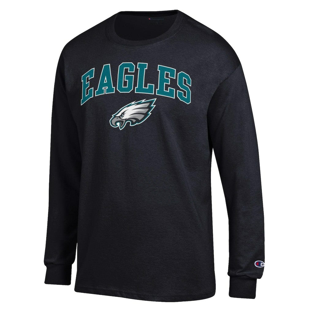 Philadelphia Eagles Champion Arch Over Logo Long Sleeve T-Shirt - Black cheap