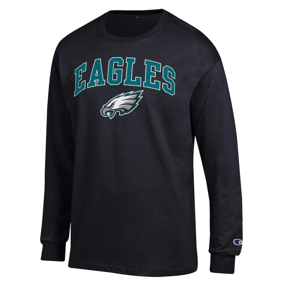 Philadelphia Eagles Champion Arch Over Logo Long Sleeve T-Shirt - Black cheap