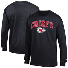 Kansas City Chiefs Champion Arch Over Logo Long Sleeve T-Shirt - Black on sale