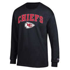 Kansas City Chiefs Champion Arch Over Logo Long Sleeve T-Shirt - Black on sale