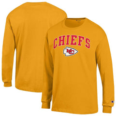 Kansas City Chiefs Champion Arch Over Logo Long Sleeve T-Shirt - Gold sale