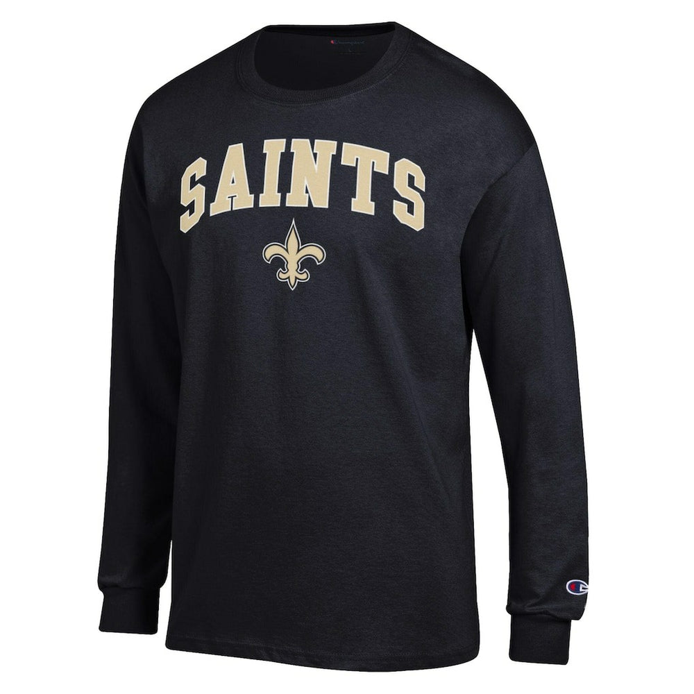 New Orleans Saints Champion Arch Over Logo Long Sleeve T-Shirt - Black online