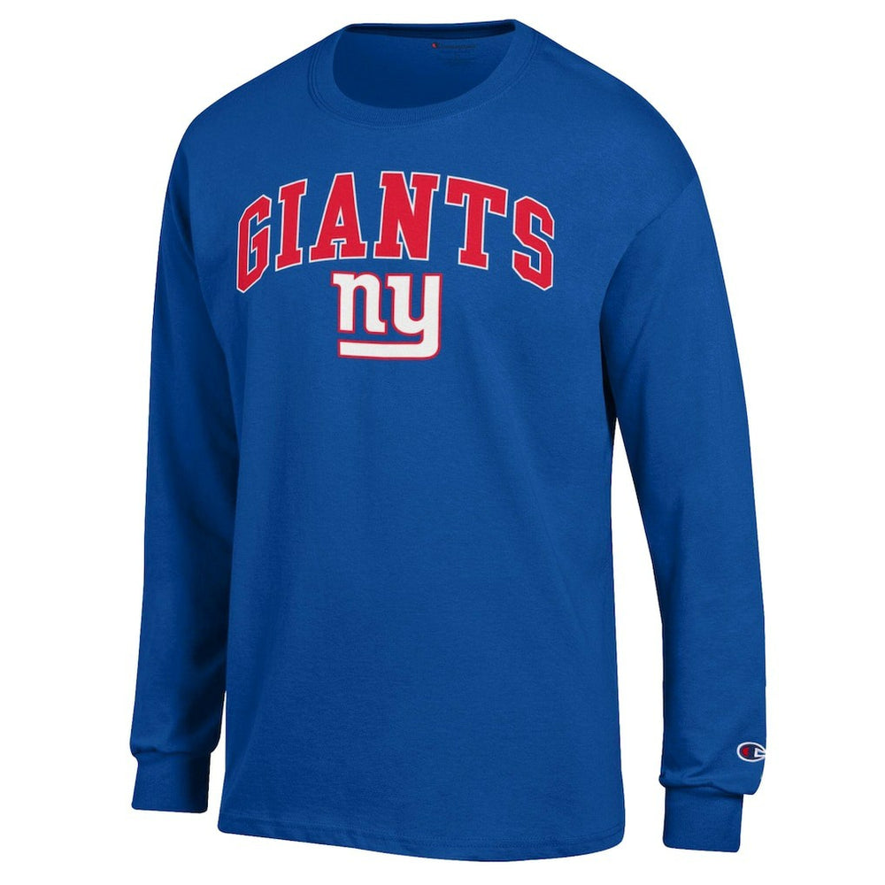 New York Giants Champion Arch Over Logo Long Sleeve T-Shirt - Royal online