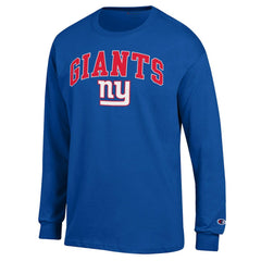 New York Giants Champion Arch Over Logo Long Sleeve T-Shirt - Royal online
