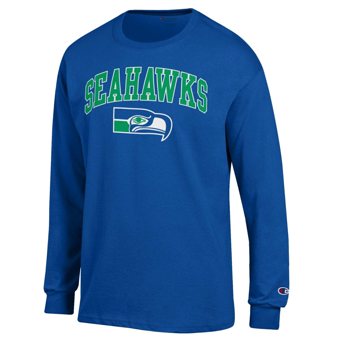 Seattle Seahawks Champion Arch Over Logo Long Sleeve T-Shirt - Royal sale