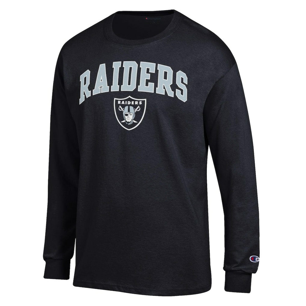 Las Vegas Raiders Champion Arch Over Logo Long Sleeve T-Shirt - Black discount