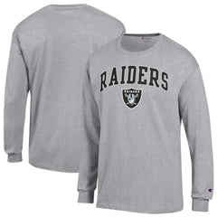 Las Vegas Raiders Champion Arch Over Logo Long Sleeve T-Shirt - Gray cheap