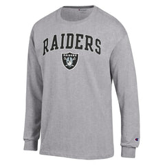 Las Vegas Raiders Champion Arch Over Logo Long Sleeve T-Shirt - Gray cheap