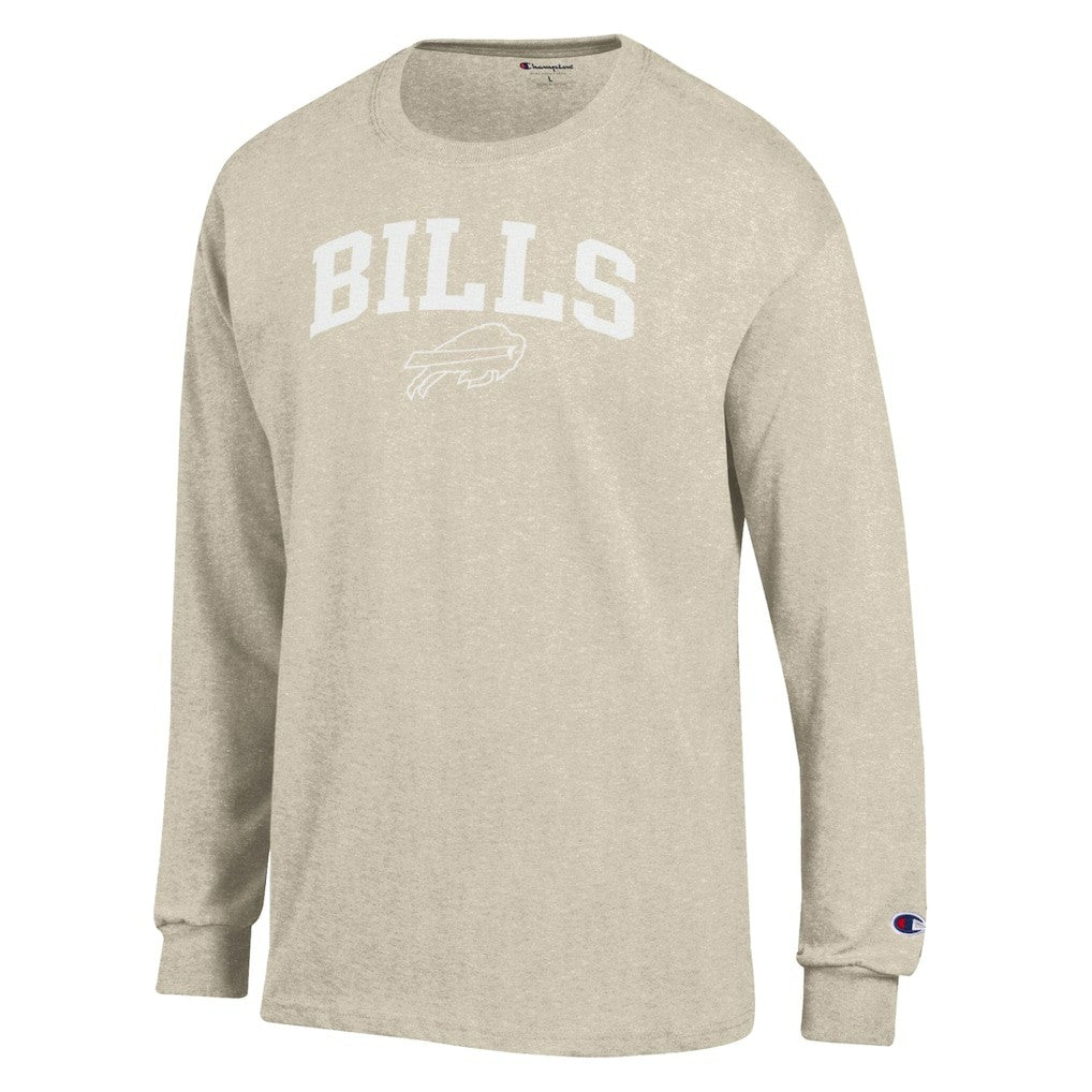 Buffalo Bills Champion White Ink Jersey Long Sleeve T-Shirt - Oatmeal on sale