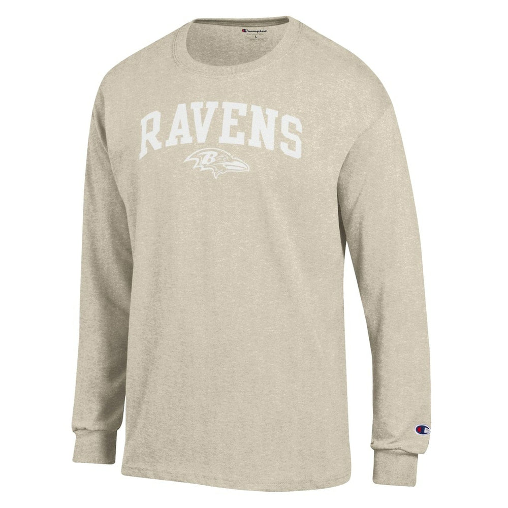 Baltimore Ravens Champion White Ink Jersey Long Sleeve T-Shirt - Oatmeal discount