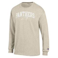 Carolina Panthers Champion White Ink Jersey Long Sleeve T-Shirt - Oatmeal discount