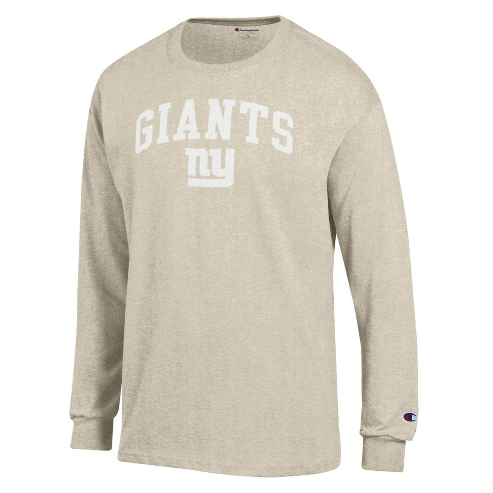 New York Giants Champion White Ink Jersey Long Sleeve T-Shirt - Oatmeal outlet