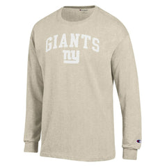 New York Giants Champion White Ink Jersey Long Sleeve T-Shirt - Oatmeal outlet