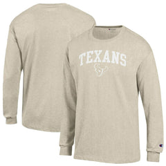 Houston Texans Champion White Ink Jersey Long Sleeve T-Shirt - Oatmeal sale