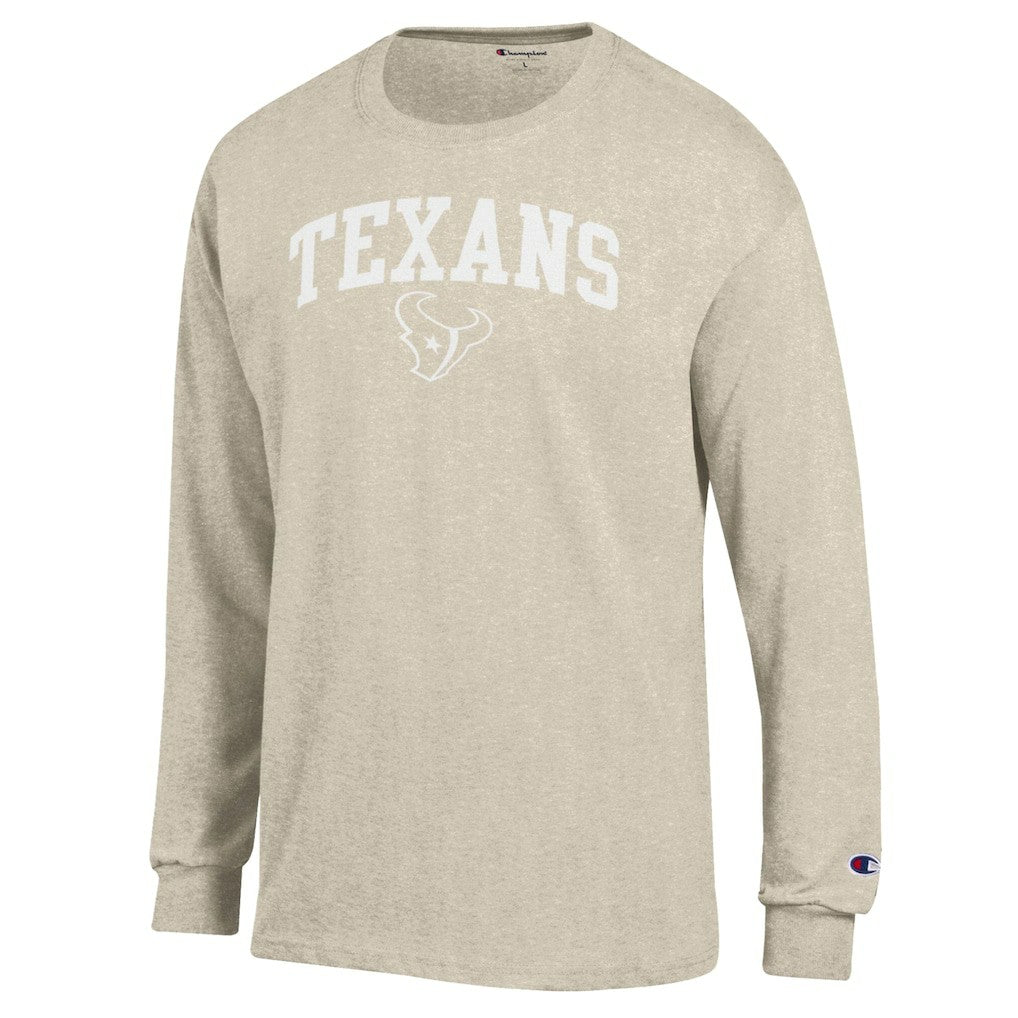 Houston Texans Champion White Ink Jersey Long Sleeve T-Shirt - Oatmeal sale
