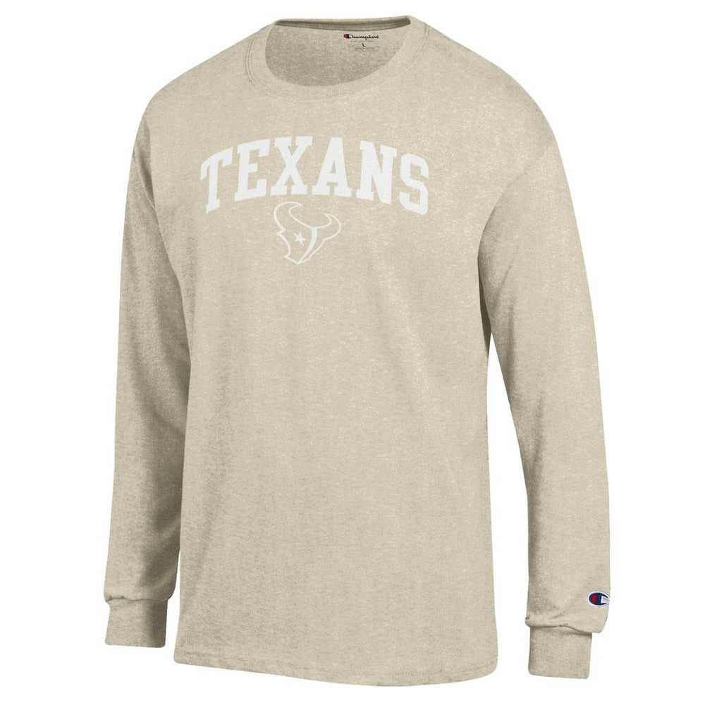 Houston Texans Champion White Ink Jersey Long Sleeve T-Shirt - Oatmeal sale