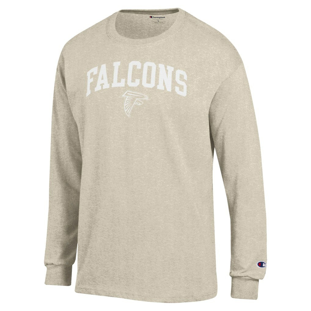 Atlanta Falcons Champion White Ink Jersey Long Sleeve T-Shirt - Oatmeal sale