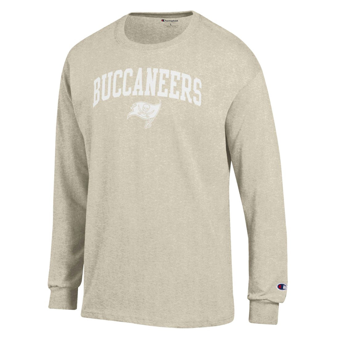 Tampa Bay Buccaneers Champion White Ink Jersey Long Sleeve T-Shirt - Oatmeal cheap