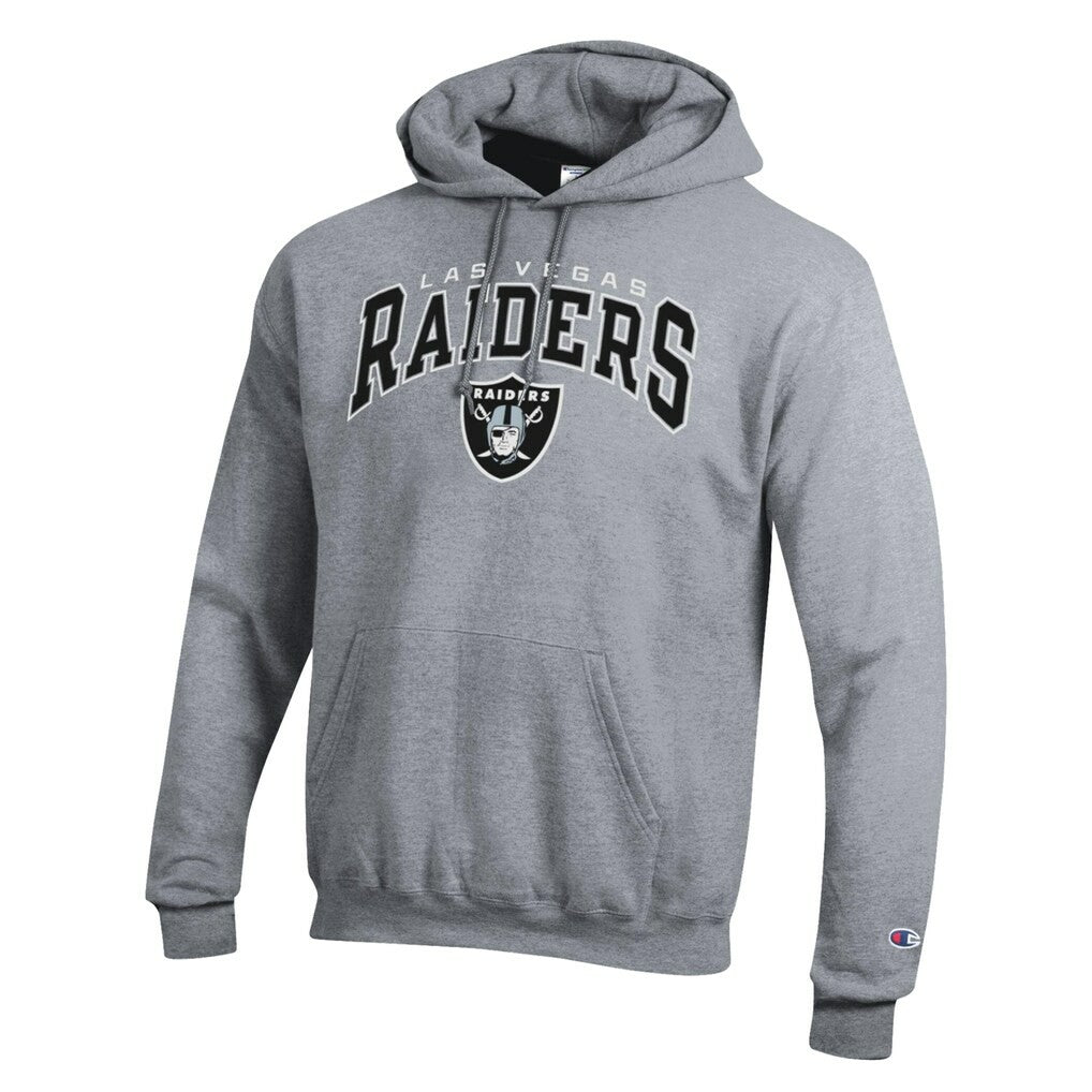 Las Vegas Raiders Champion Powerblend Arch over Logo Hoodie - Gray sale