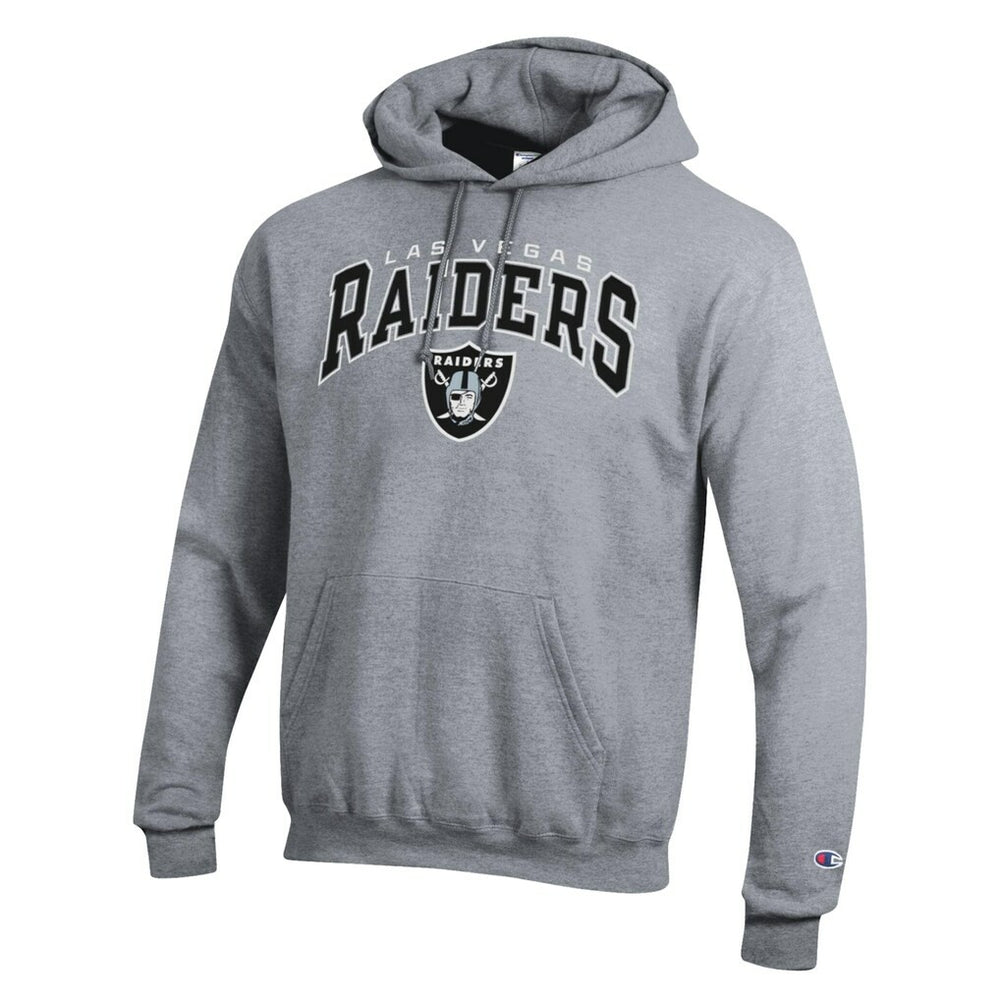 Las Vegas Raiders Champion Powerblend Arch over Logo Hoodie - Gray sale
