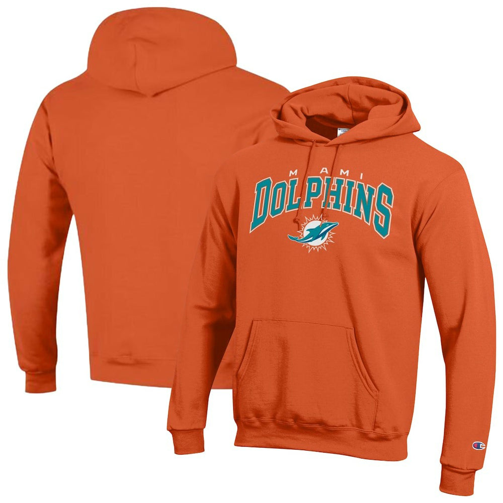 Miami Dolphins Champion Powerblend Arch over Logo Hoodie - Orange online