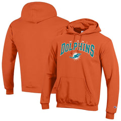 Miami Dolphins Champion Powerblend Arch over Logo Hoodie - Orange online
