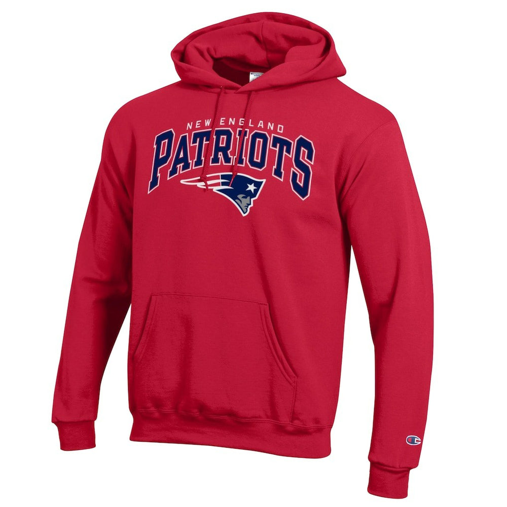 New England Patriots Champion Powerblend Arch over Logo Hoodie - Red outlet