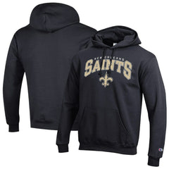 New Orleans Saints Champion Powerblend Arch over Logo Hoodie - Black sale