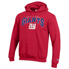 New York Giants Champion Powerblend Arch over Logo Hoodie - Red on sale