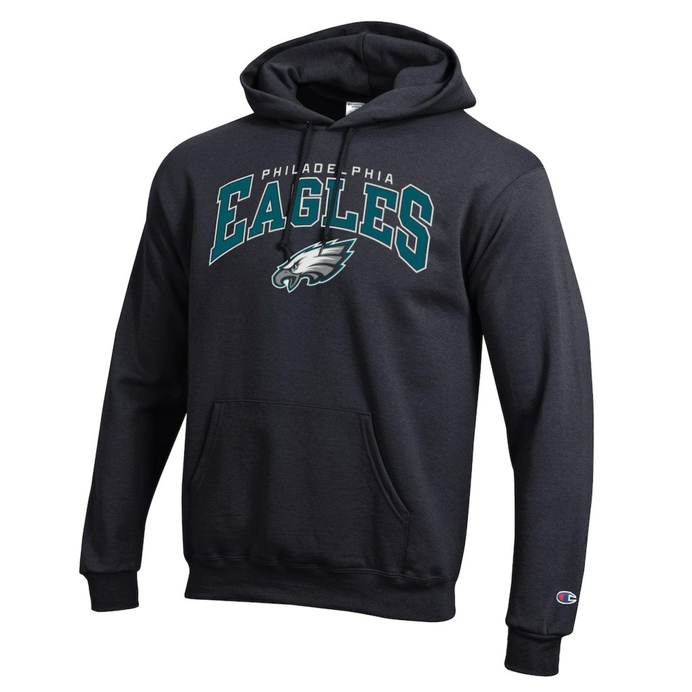 Philadelphia Eagles Champion Powerblend Arch over Logo Hoodie - Black sale