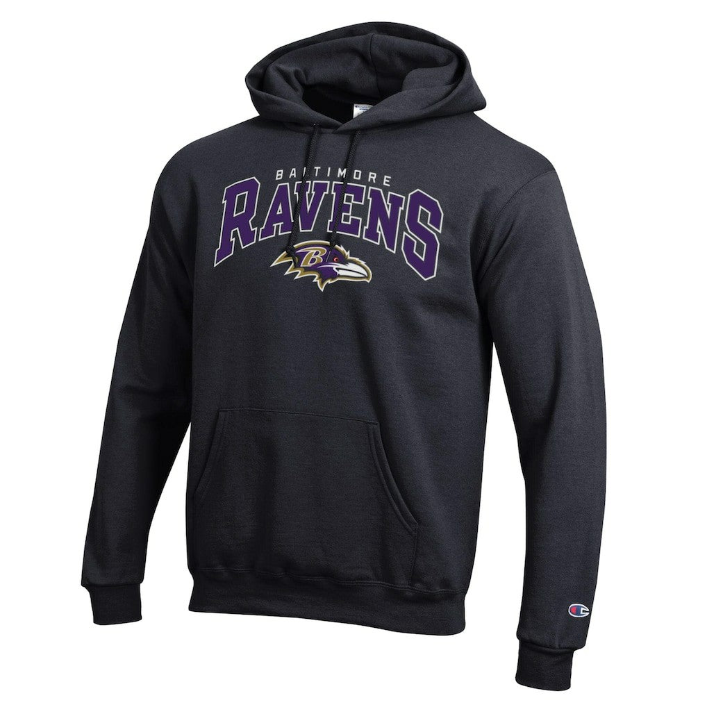 Baltimore Ravens Champion Powerblend Arch over Logo Hoodie - Black online