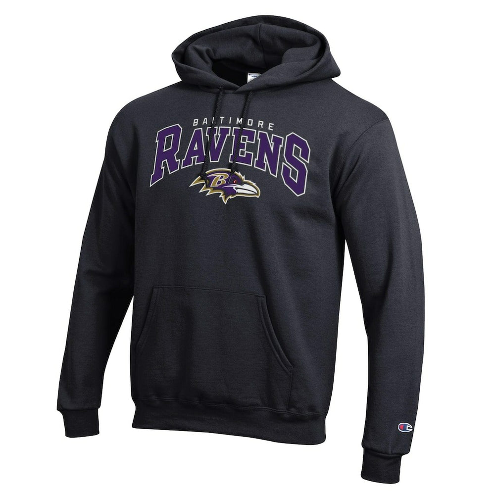 Baltimore Ravens Champion Powerblend Arch over Logo Hoodie - Black online