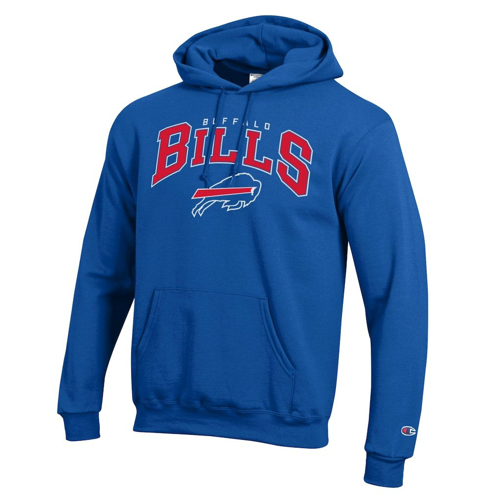 Buffalo Bills Champion Powerblend Arch over Logo Hoodie - Royal cheap