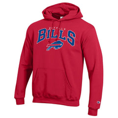 Buffalo Bills Champion Powerblend Arch over Logo Hoodie - Red for sale