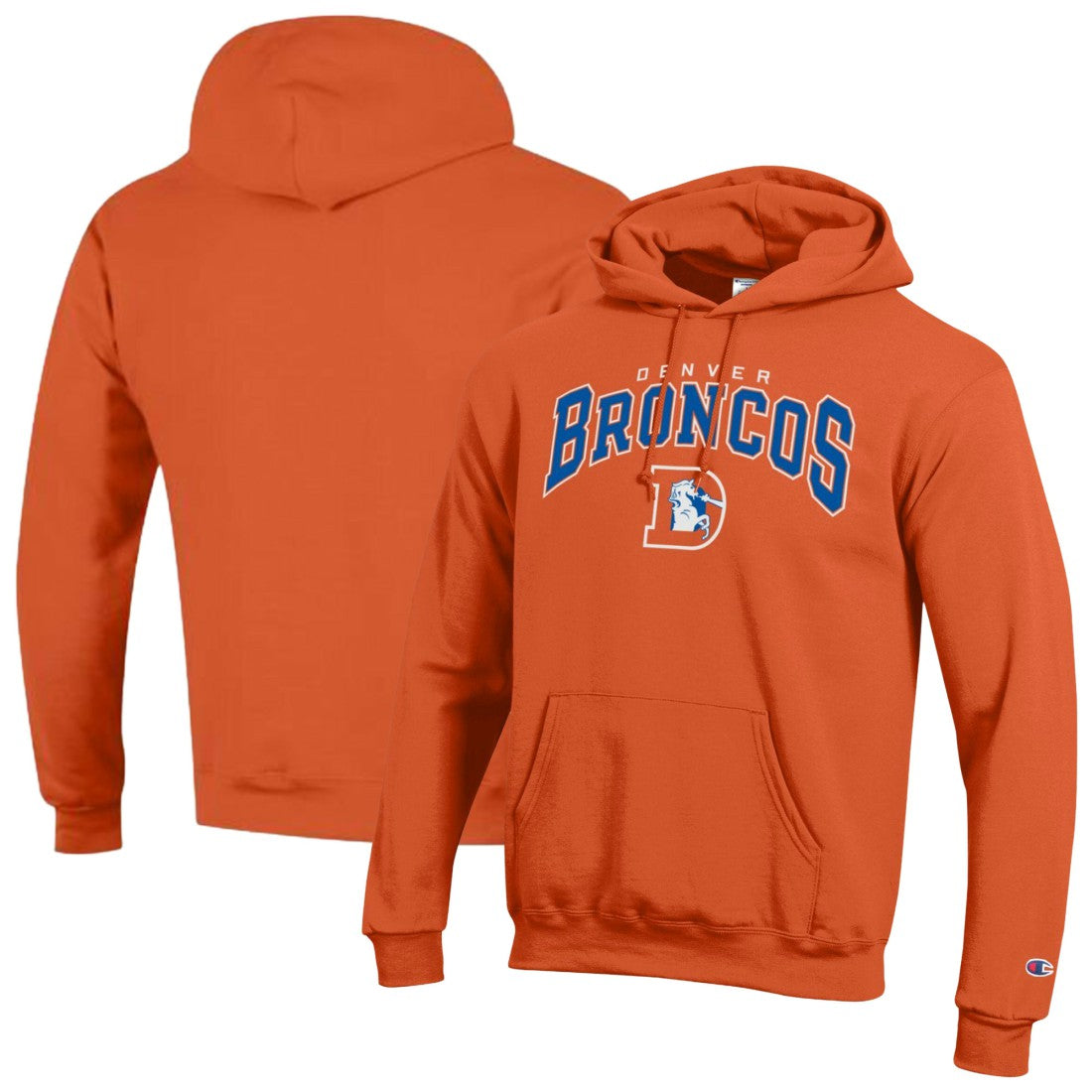 Denver Broncos Champion Powerblend Arch over Logo Hoodie - Orange sale