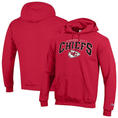 Kansas City Chiefs Champion Powerblend Arch over Logo Hoodie - Red cheap