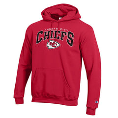 Kansas City Chiefs Champion Powerblend Arch over Logo Hoodie - Red cheap