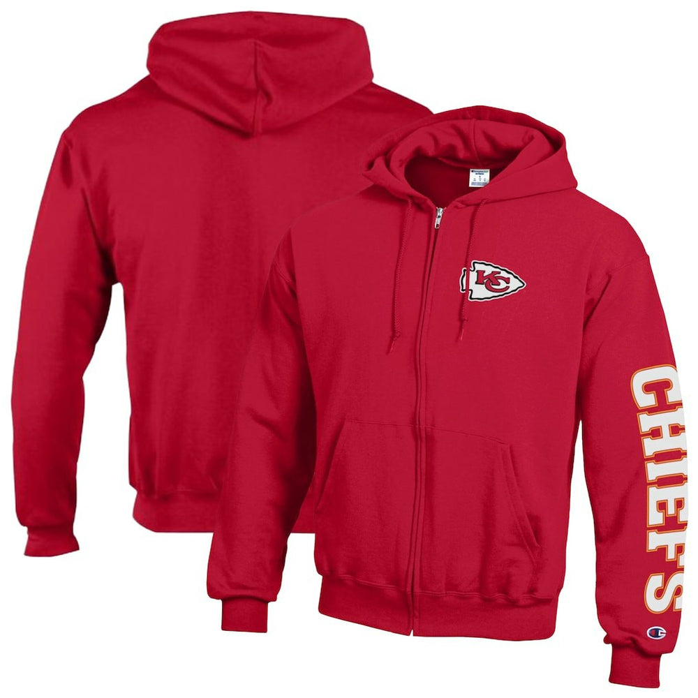 Kansas City Chiefs Champion Powerblend Fleece Full-Zip Hoodie - Red online