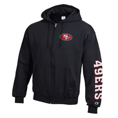 San Francisco 49ers Champion Powerblend Fleece Full-Zip Hoodie - Black online